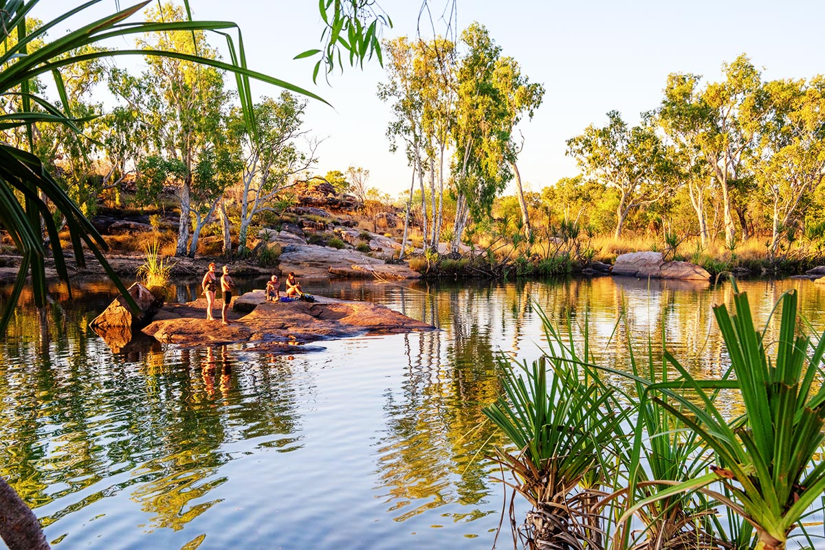 7 Manning River is a beautiful place to enjoy a refreshing swim in crystal clear waters. Mt Barnett Station, Gibb River Road, The Kimberley