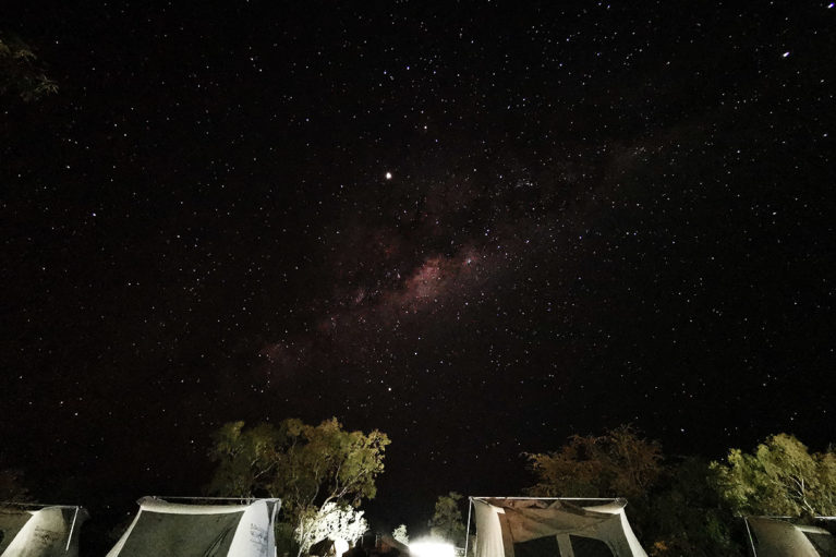 7 With minimal light pollution in the Kimberley the billions of stars light up the night sky. Bungle Bungle Station camp_ - Day 9
