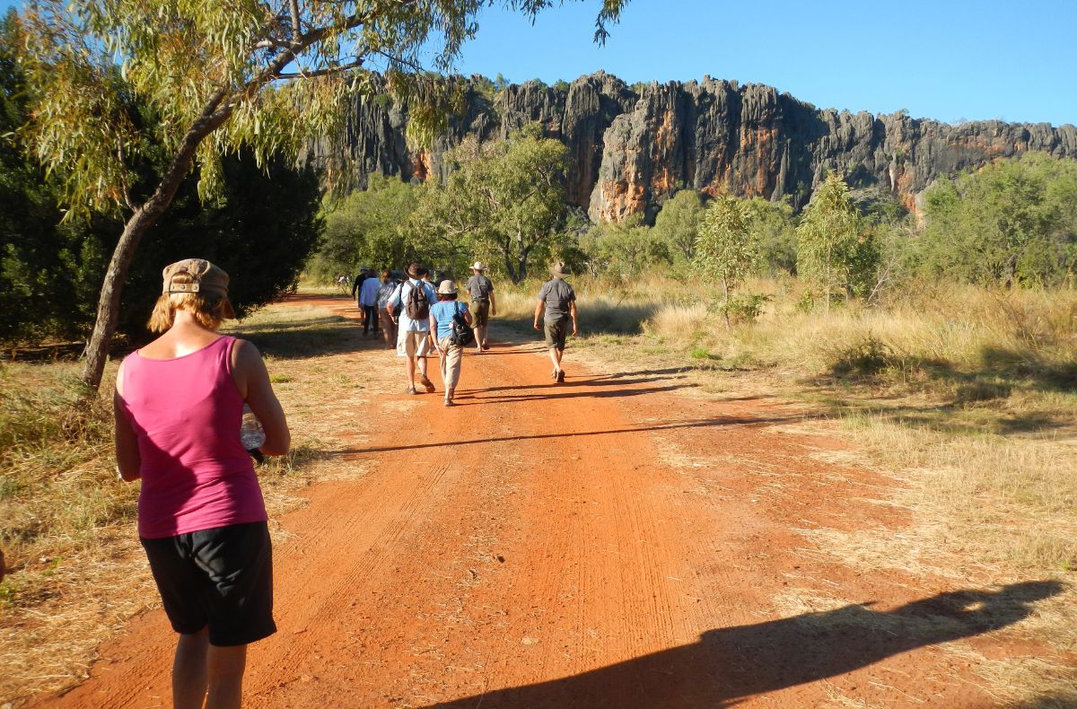 Access to Windjana Gorge is a short stroll from the campground