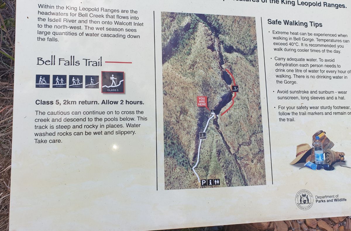 Bell Gorge Information Sign