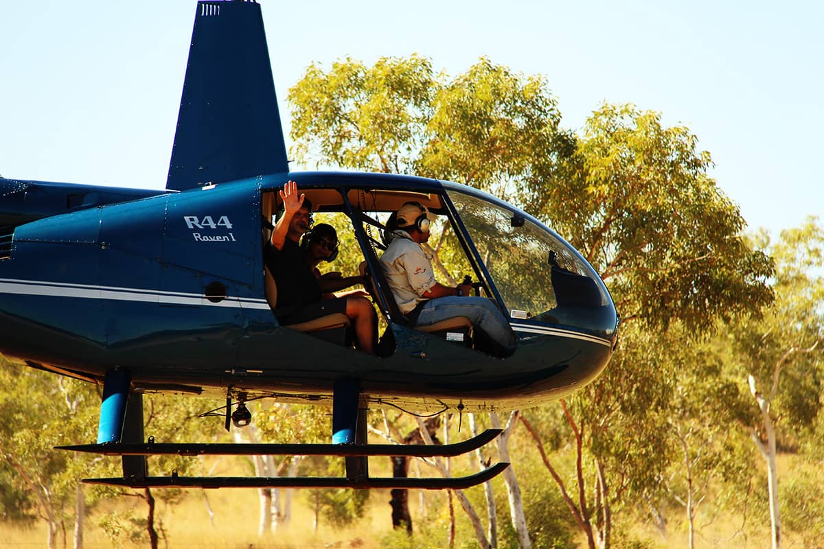 Helicopter flying with the doors off is an exhilarating experience over the Bungle Bungles, offering a great view