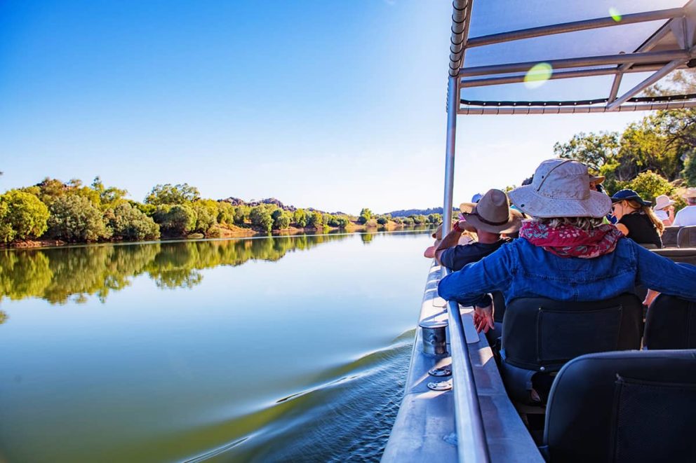 Look for wildlife on the Fitzroy River as you travel through Danggu, Geike Gorge - crocodiles, birds & wallabies