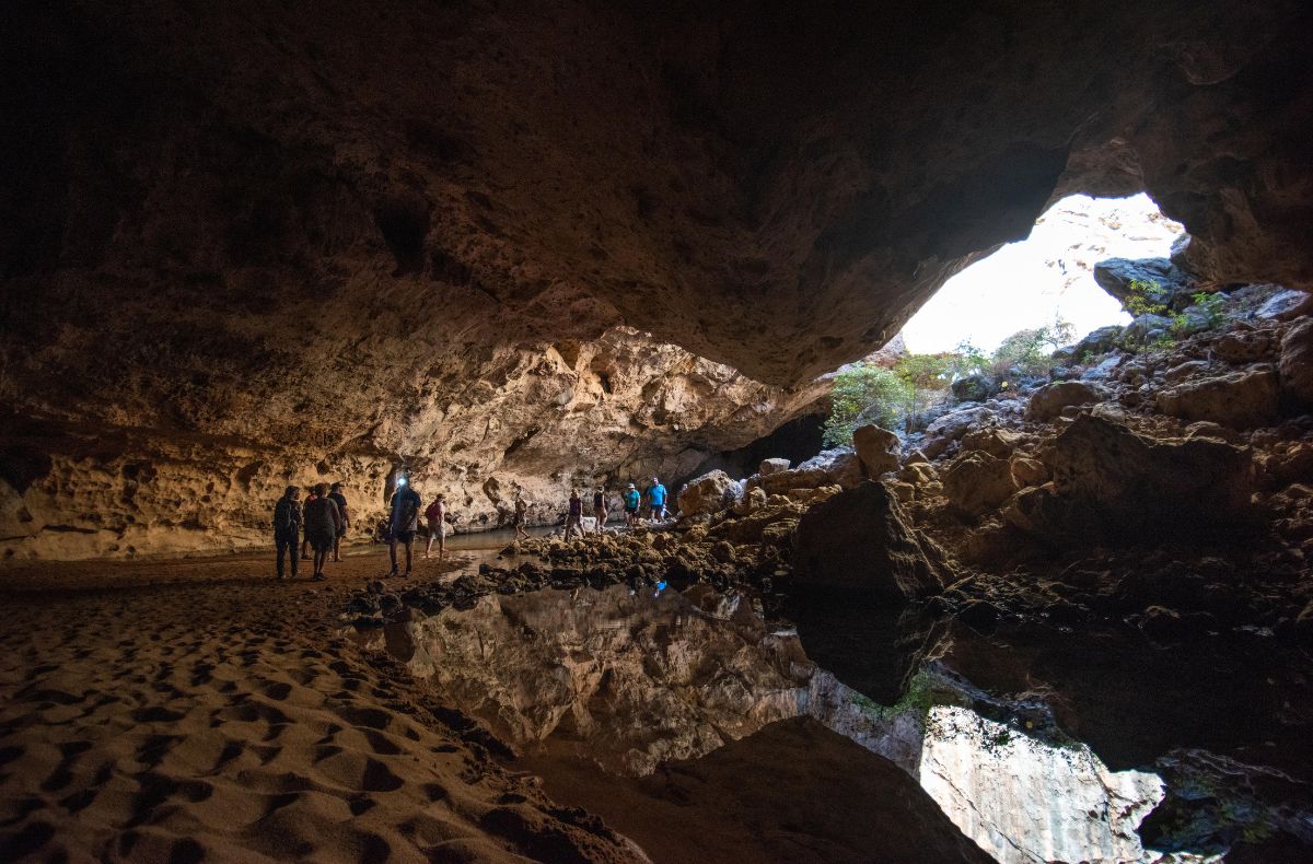 Within Tunnel Creek the majority of the walk is on soft river sand or gravel with occasional wading through water