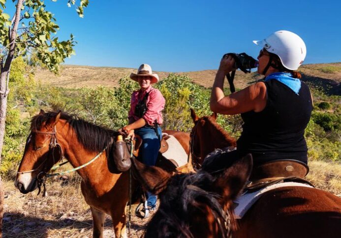 Horse riding at El Questro Station you can explore areas not accessible by vehicle, rivers & ranges of the Kimberley.